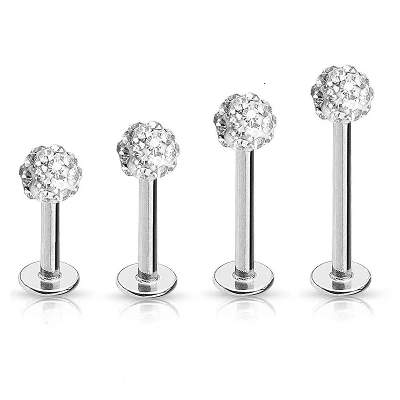 4PCS 16G Surgical Steel Lip La - Body Jewelry Surgical Steel ulasan dan harga