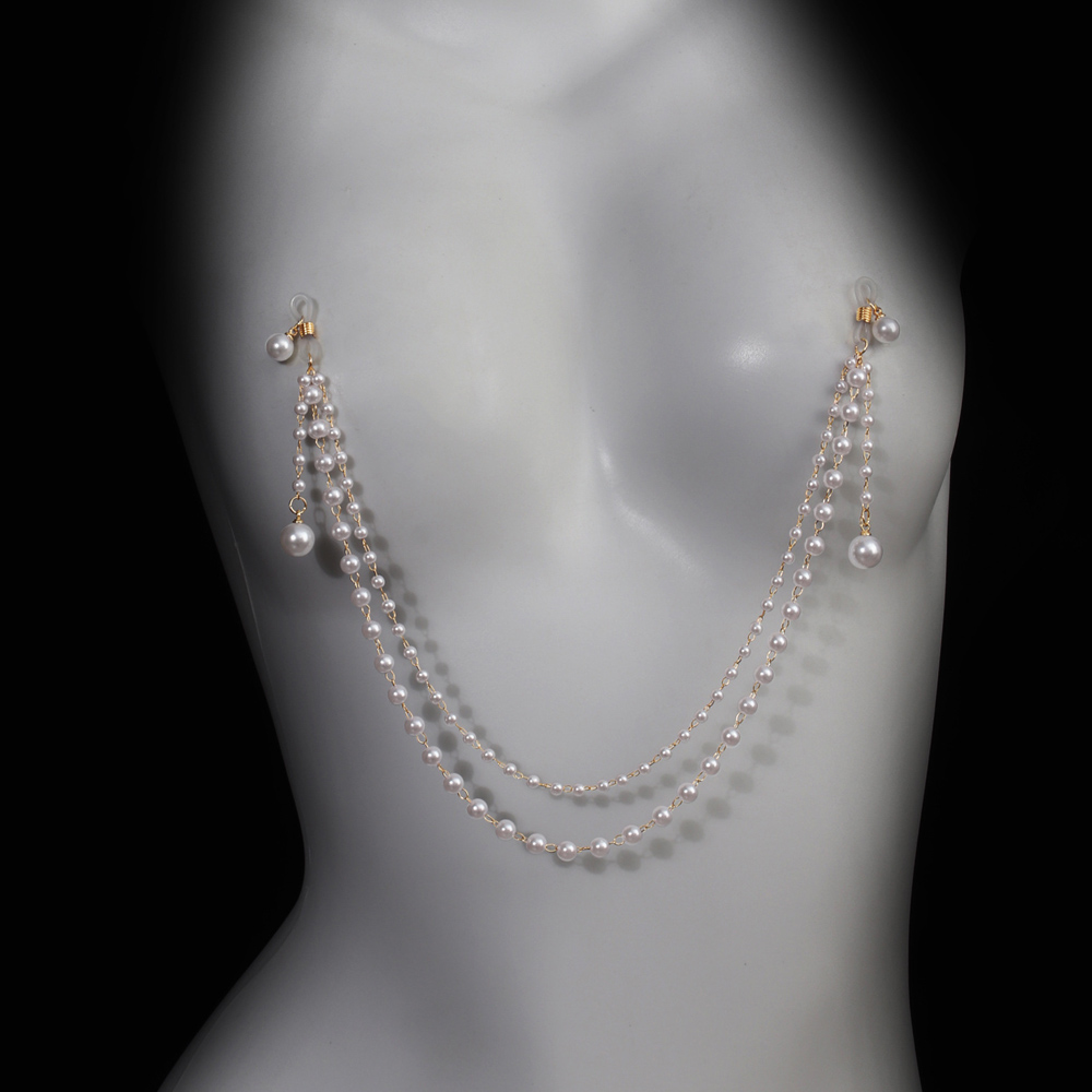 Imitation Pearl Tassel Chest C - Body Jewelry Retainers ulasan dan harga