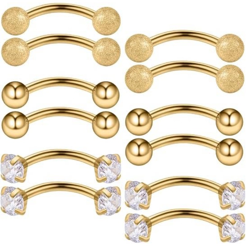 6Pairs 16G Piercing Jewelry Ro - Body Jewelry Surgical Steel ulasan dan harga