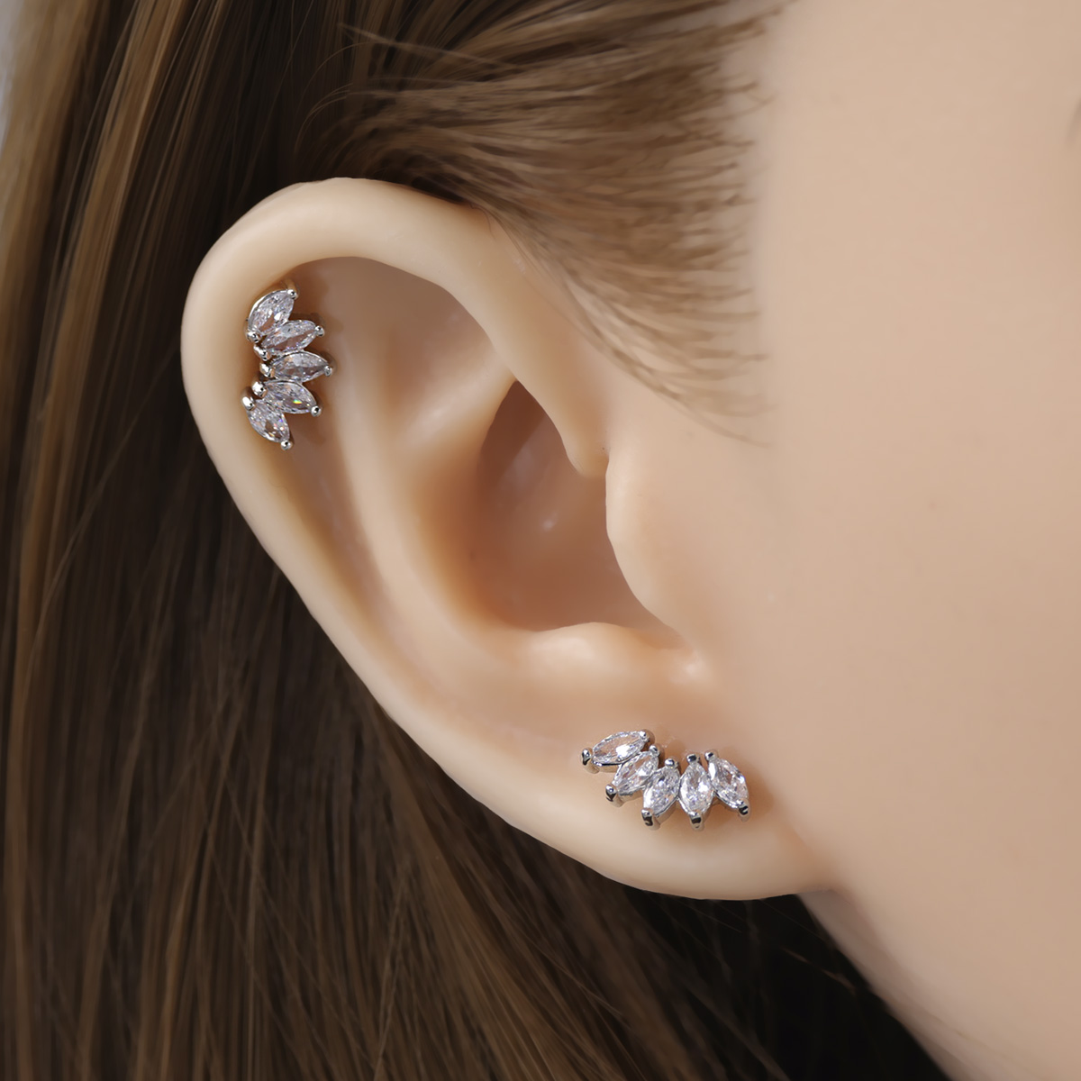 2pcs Cartilage Earrings Stud F - Body Jewelry Surgical Steel ulasan dan harga